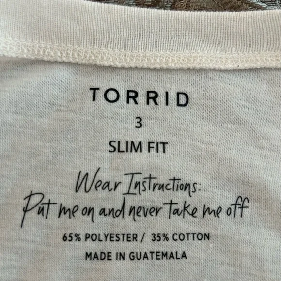 Torrid Indoorsy Slim Fit Tee Size 3 - Picture 3 of 5